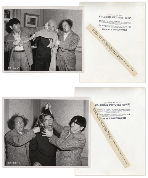 Lot of Twenty 10 x 8 Photos With Shemp as Third Stooge -- From Various Three Stooges Films -- 19 Glossy Photos, 1 Matte Finish -- Very Good Condition